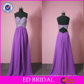 ED Bridal New Model Real Photo A-line Beaded Flowing Chiffon Evening Dresses with Stones